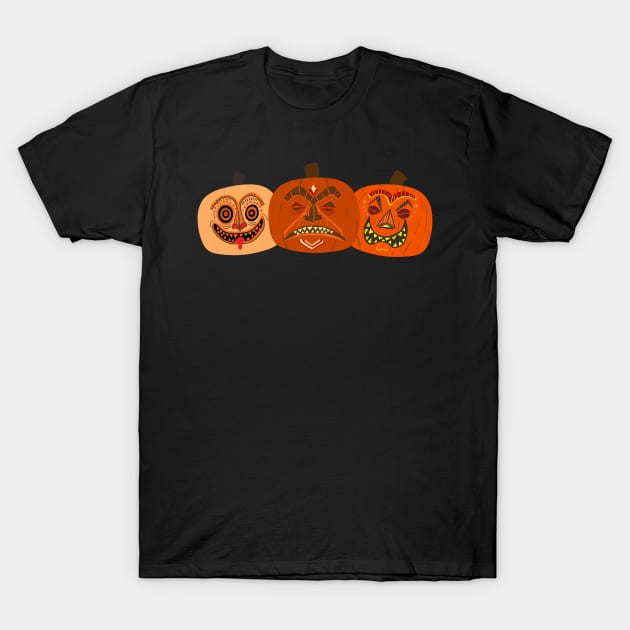 Jack-o-Tikis T-Shirt by brodiehbrockie